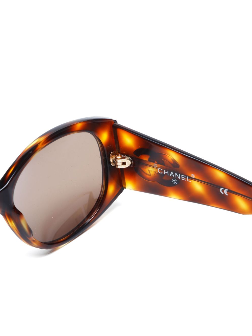 CHANEL 2000s tortoiseshell-effect sunglasses Women