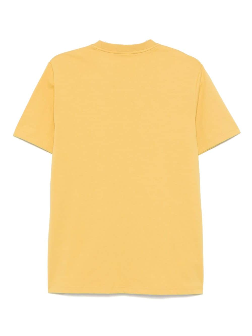 Shop Fred Perry Embroidered T-shirt In Yellow