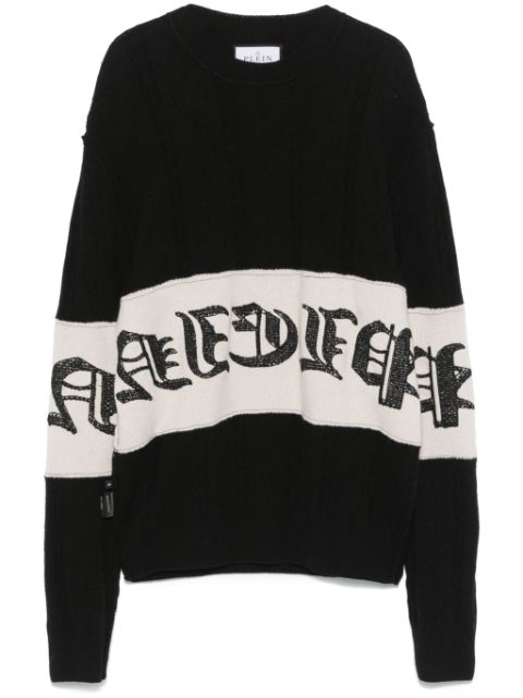 Philipp Plein logo-embroidered sweater Women