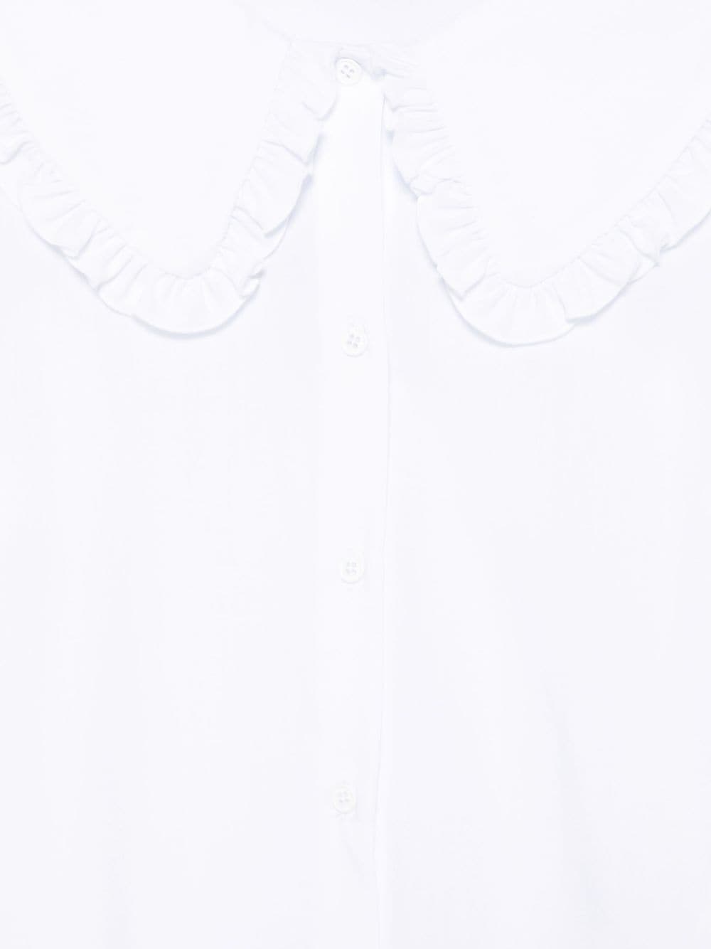 Shop Mi Mi Sol Peter Pan-collar Shirt In White