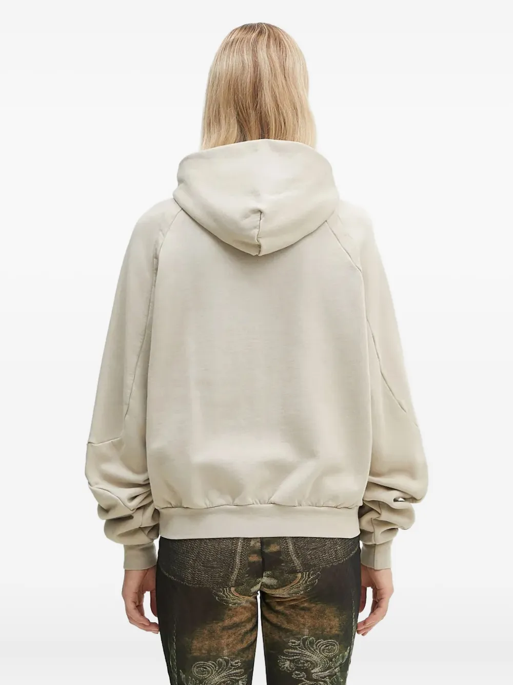 Ottolinger Embroidered Zip-up Hoodie In Gray