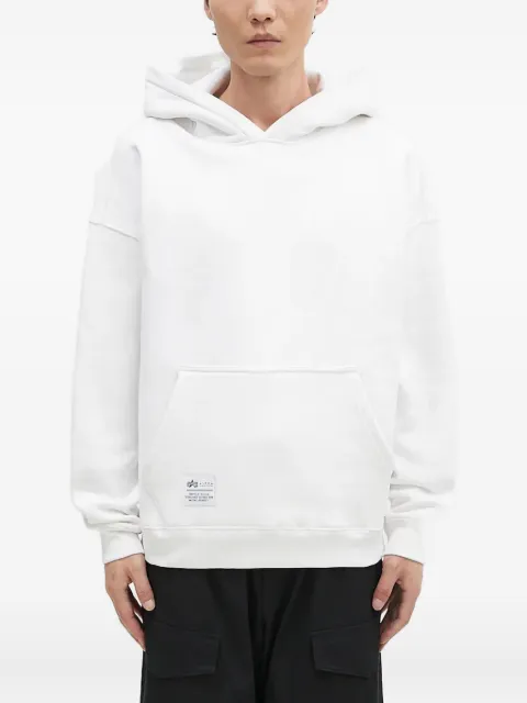 Alpha Industries logo hooded hoodie