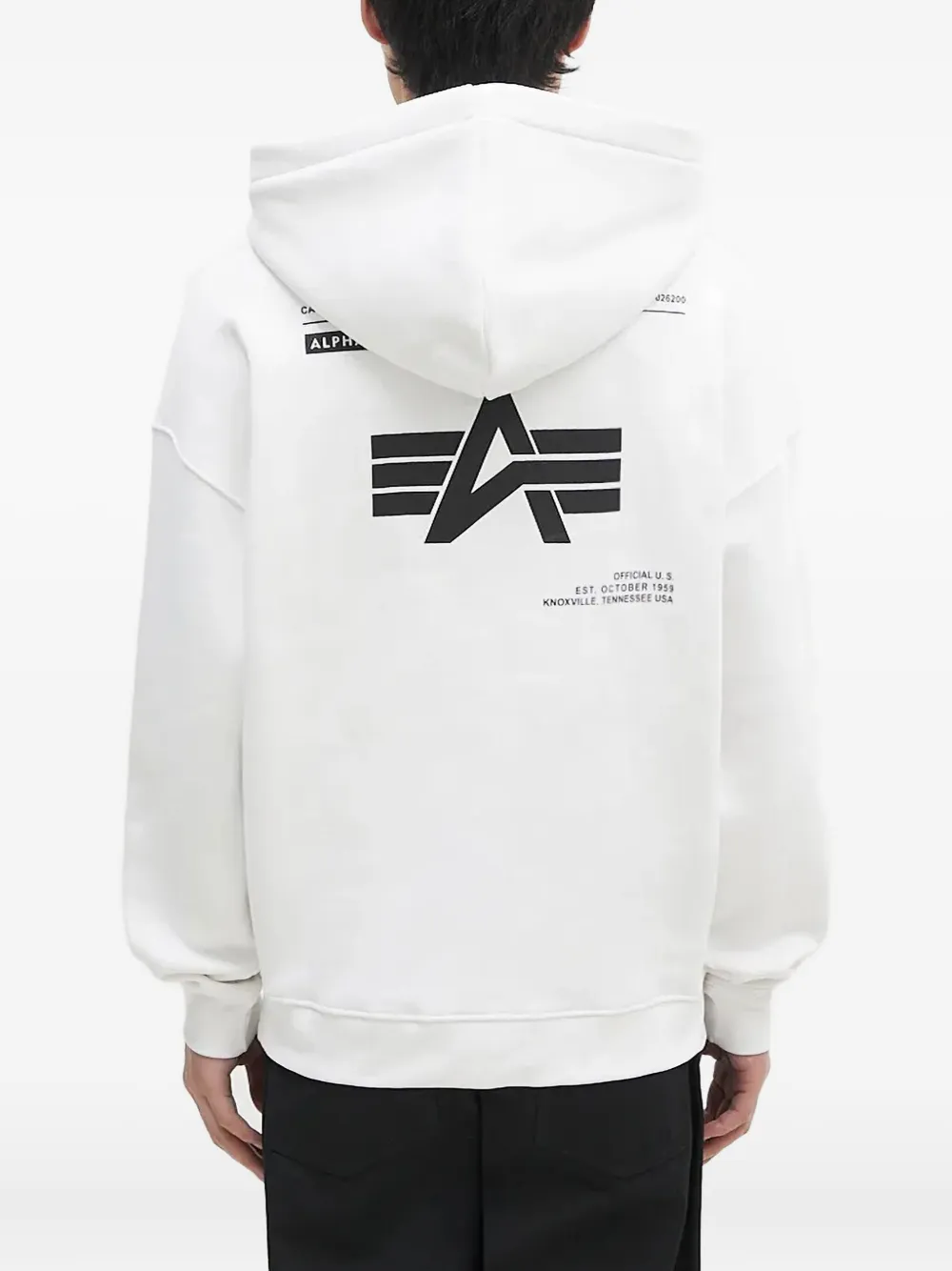Alpha Industries Hoodie met logo Wit