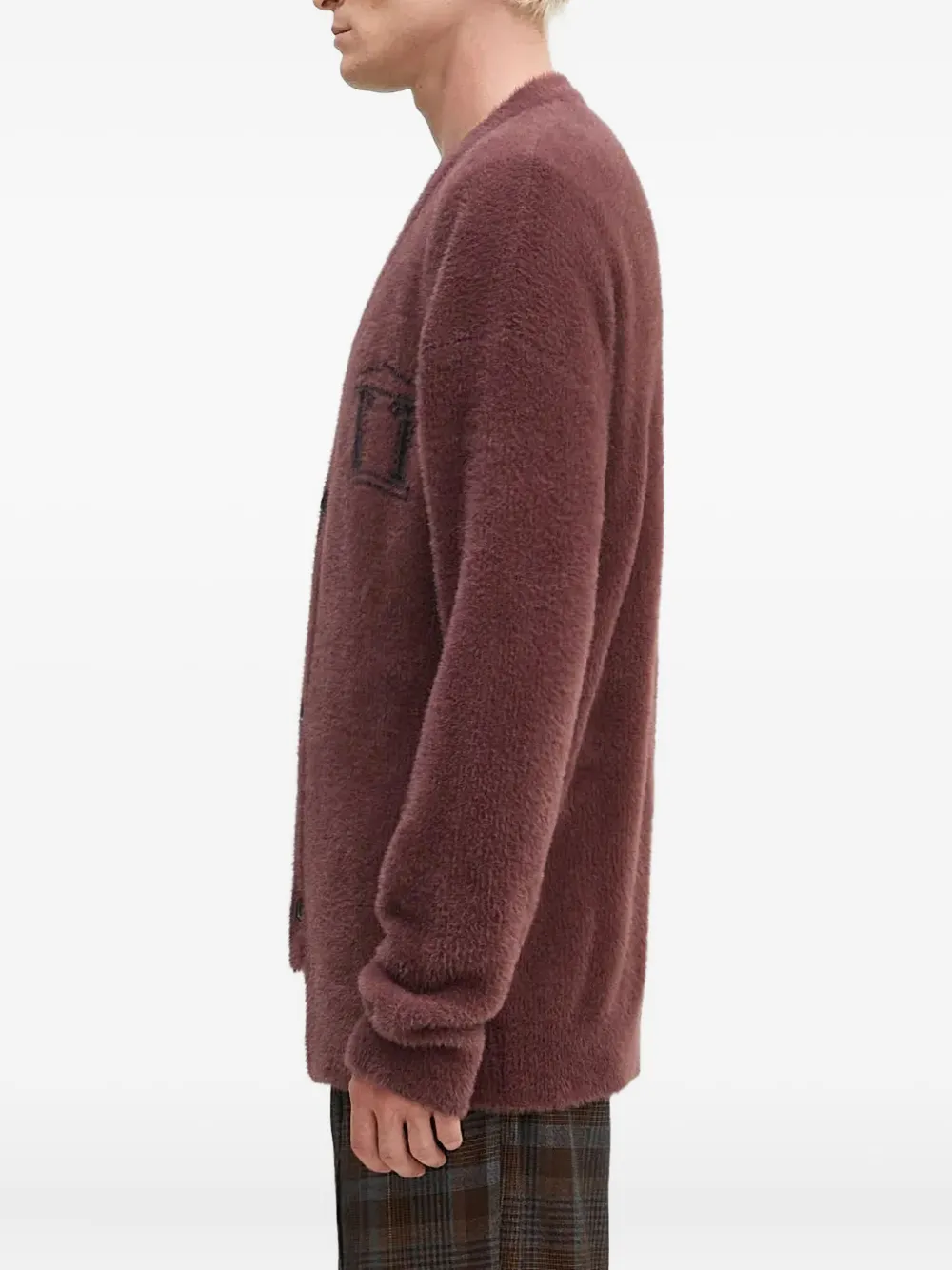 Aries Chenille gebreid vest Bruin