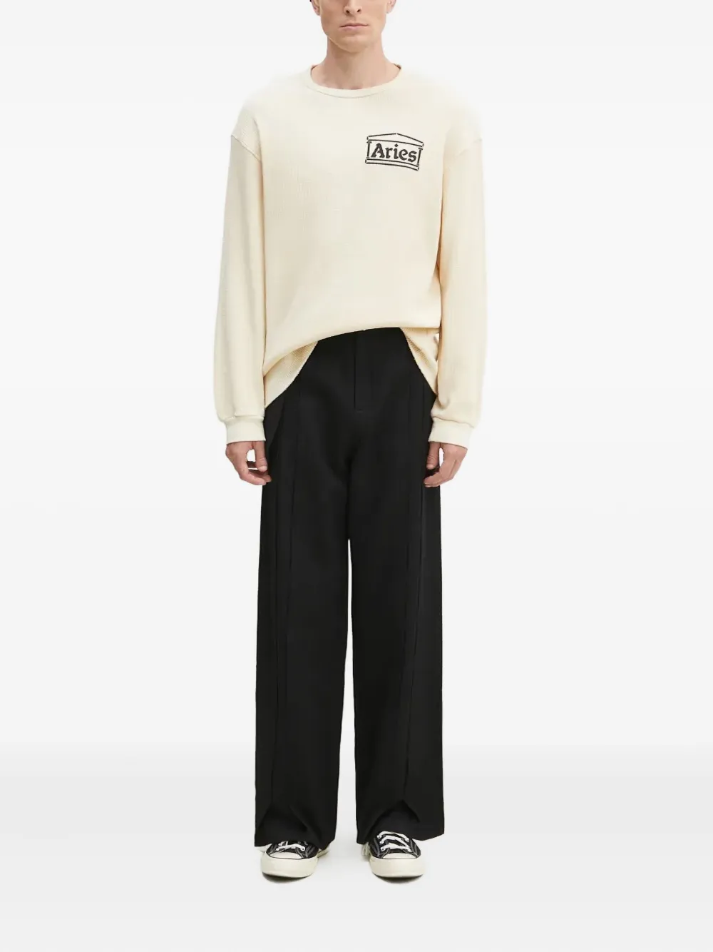 Aries logo waffle-pattern sweatshirt | Sweatshirts | Image 2