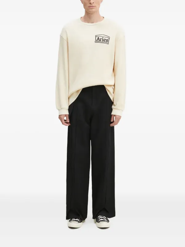 Aries ワッフルパターン スウェットシャツ | ニュートラル | FARFETCH JP