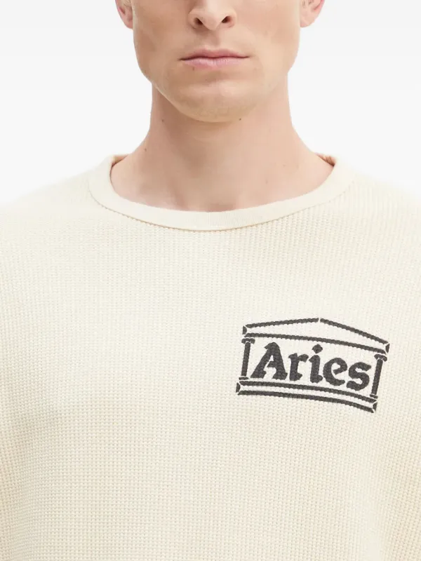 Aries ワッフルパターン スウェットシャツ | ニュートラル | FARFETCH JP