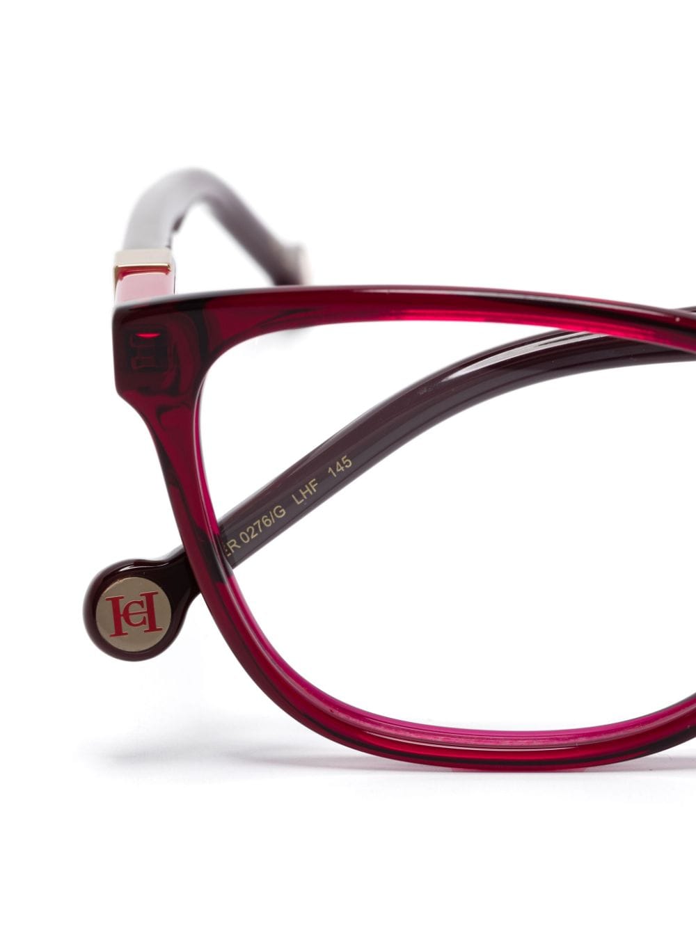 Shop Carolina Herrera Her 0276/g Glasses In 红色