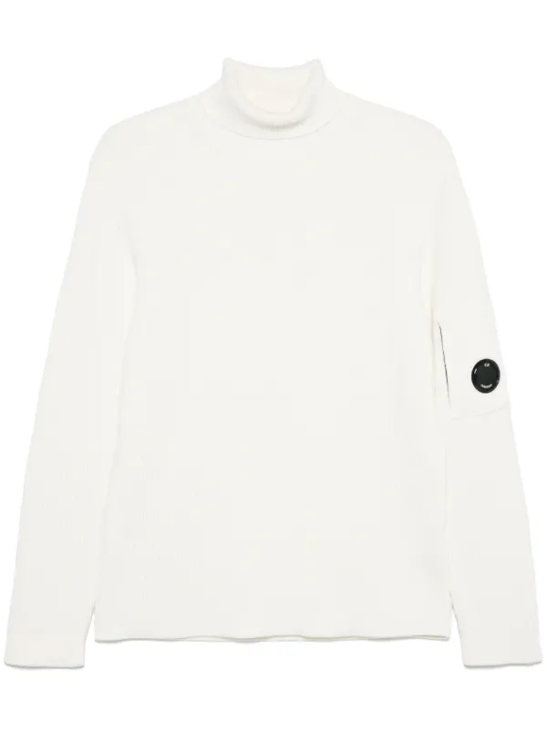 【送料&関税込】C.P. Company White Sweater With High Neck An C.P. COMPANY Turtleneck sweater - white | Garmentory