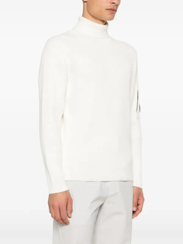 【送料&関税込】C.P. Company White Sweater With High Neck An C.P. COMPANY Turtleneck sweater - white | Garmentory