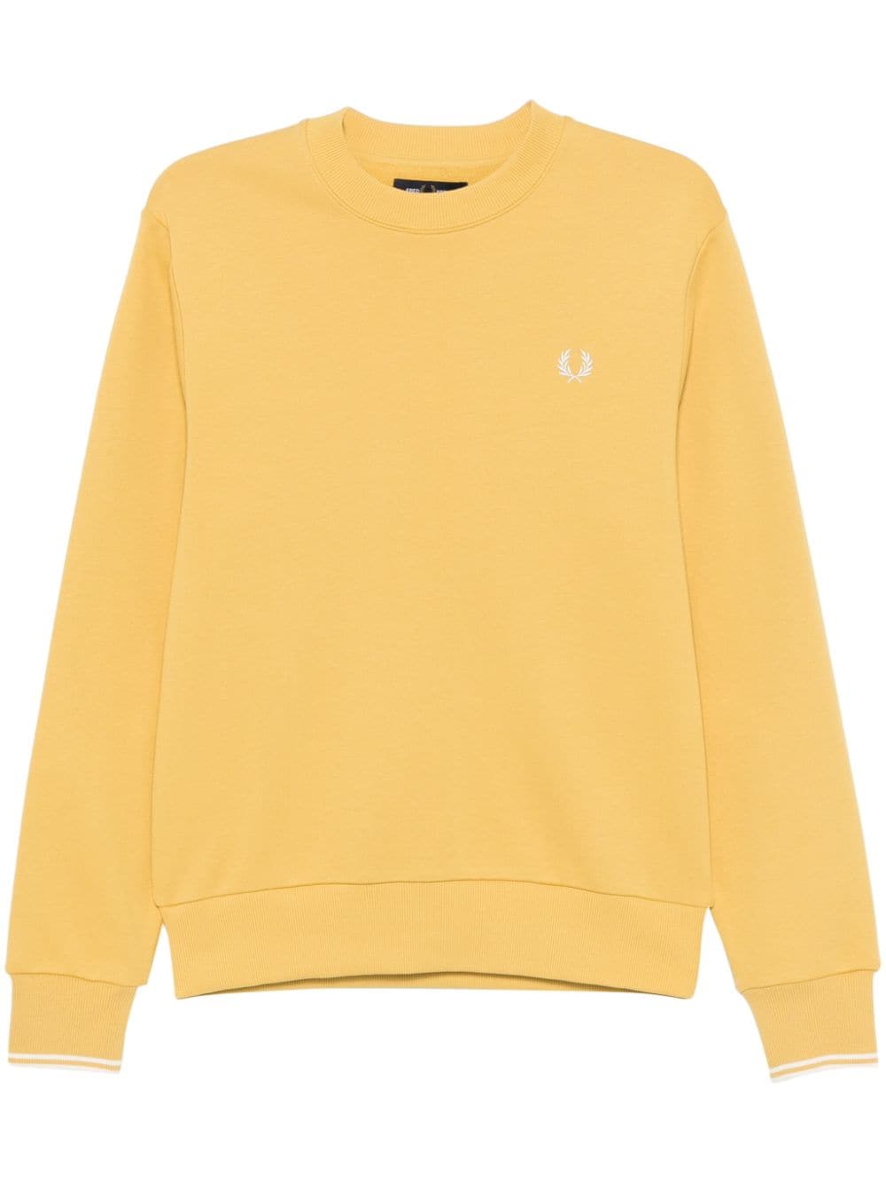 Shop Fred Perry Crew-neck Sweatshirt In Gelb