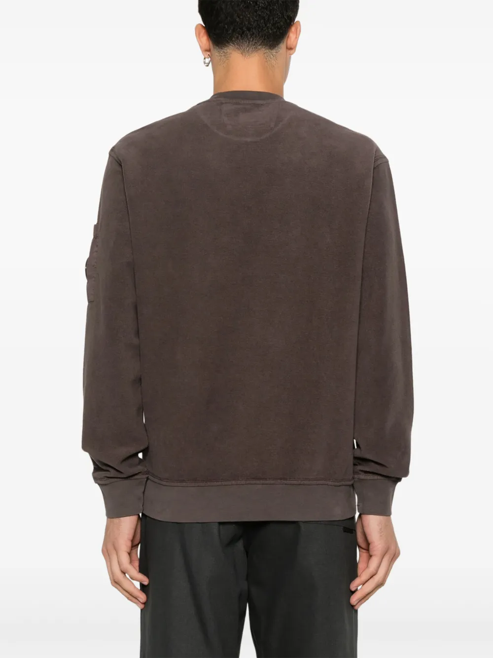 C.P. Company Sweater met Lens-detail Bruin