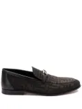 FENDI logo-jacquard loafers - Brown