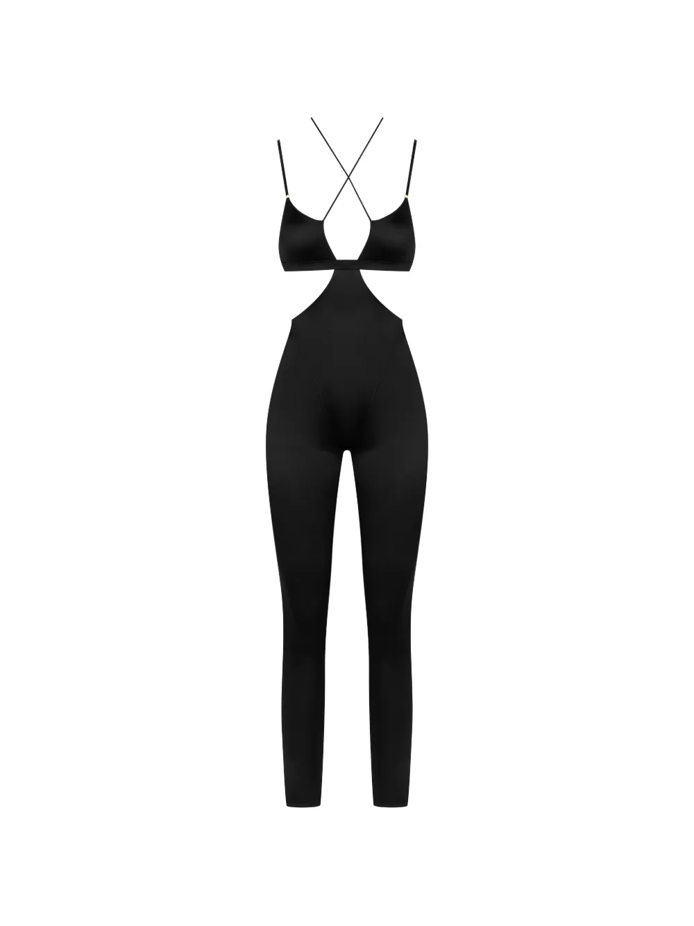 Maison Close French Kiss jumpsuit met bandjes Zwart