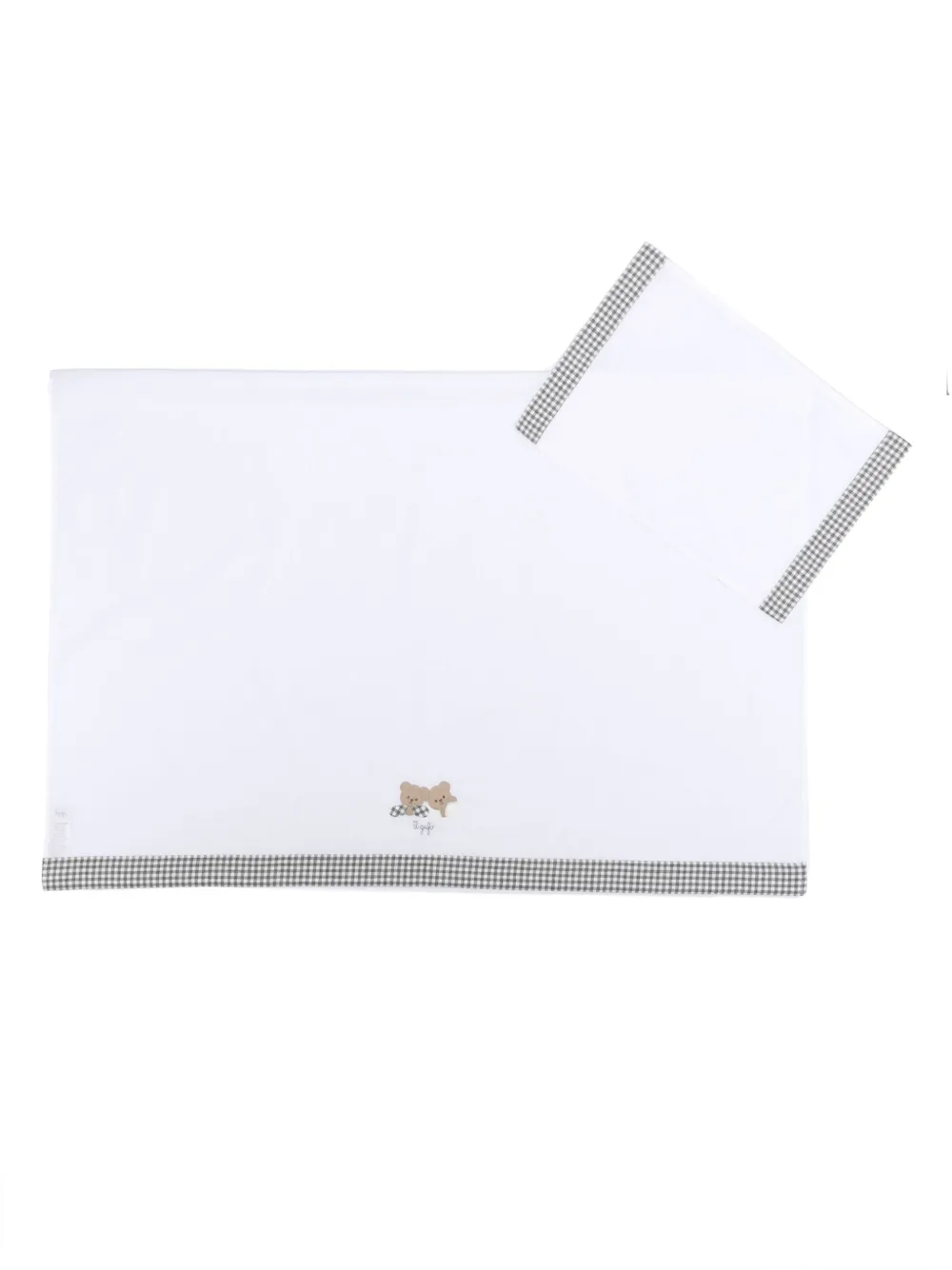 Il Gufo Pillowcase And Sheet (set Of Two) In White
