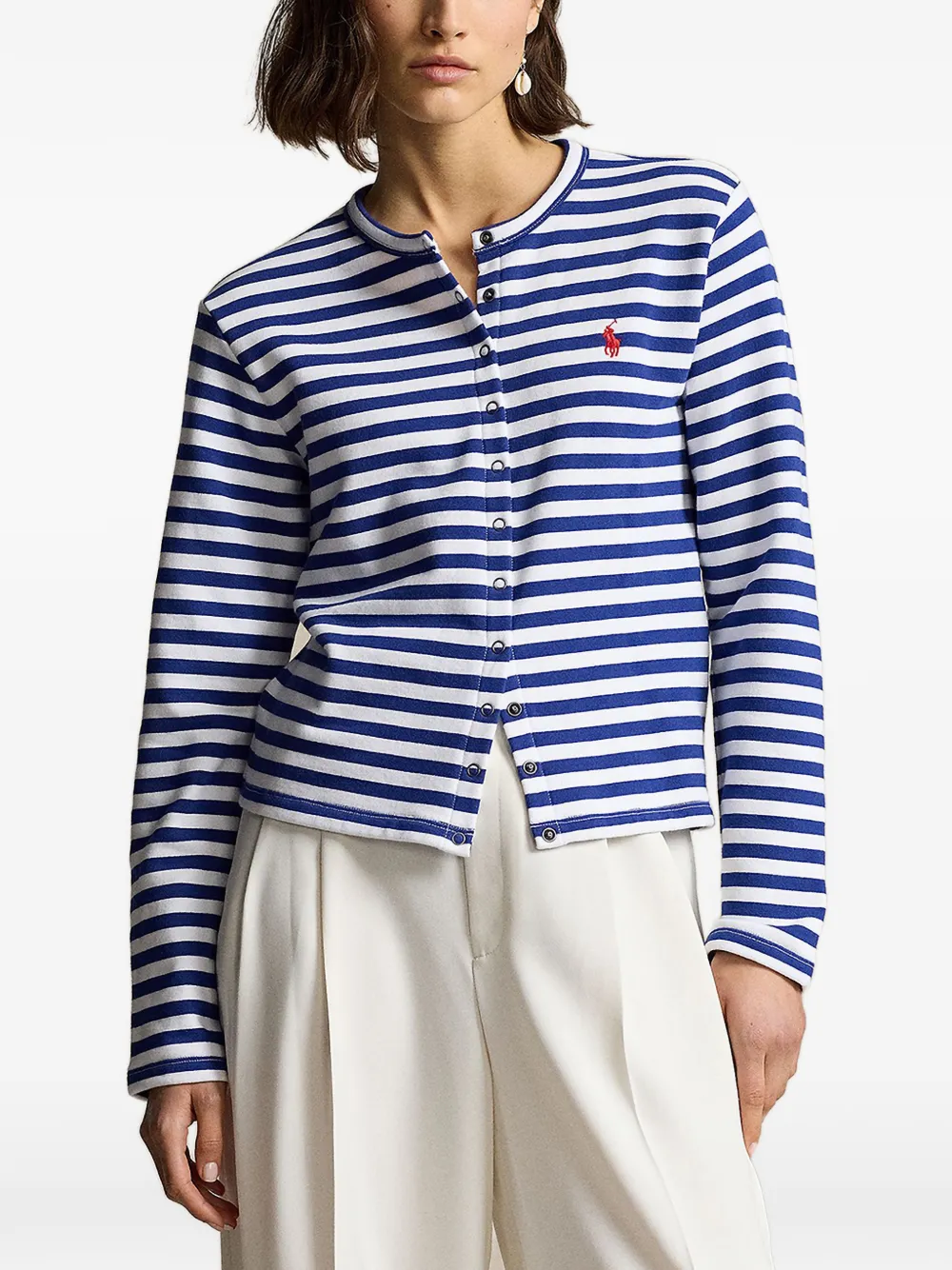 Polo Ralph Lauren striped-pattern cardigan - Blu