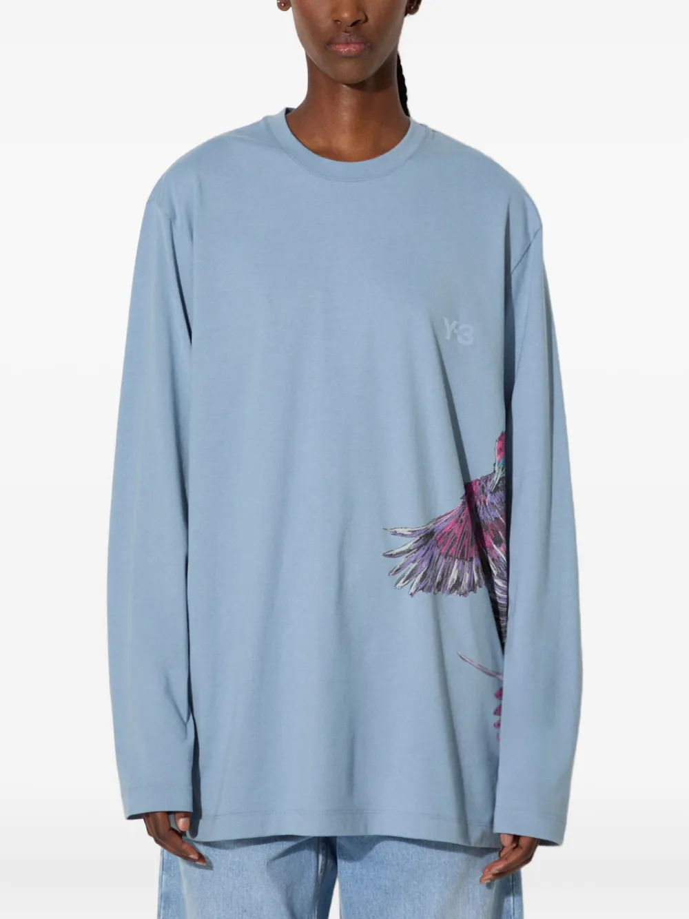 Y-3 bird-print long-sleeve top | T-Shirts & Jersey Shirts | Image 2
