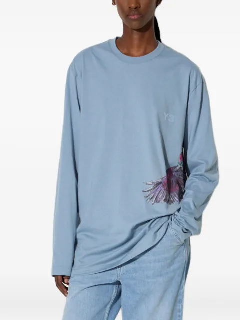 Y-3 bird-print long-sleeve top