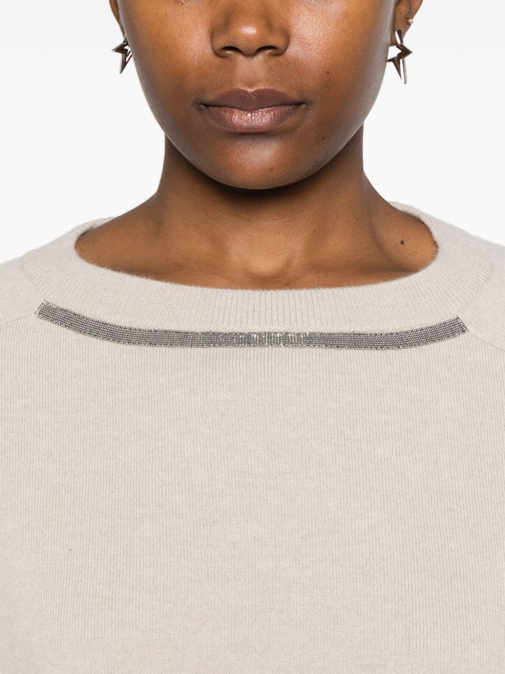 Brunello Cucinelli bead-detailed sweater Women