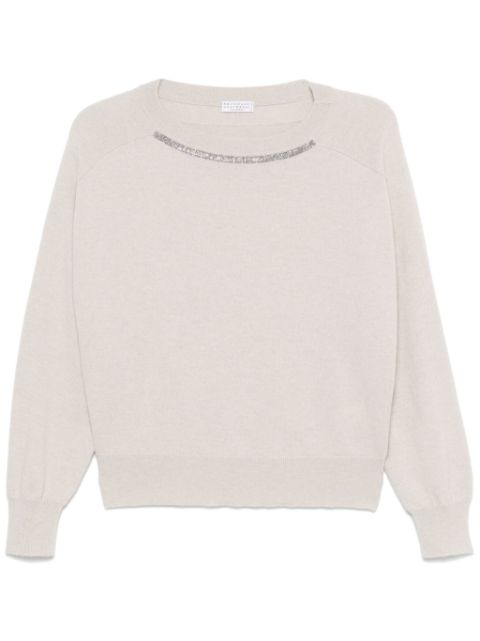 Brunello Cucinelli bead-detailed sweater Women