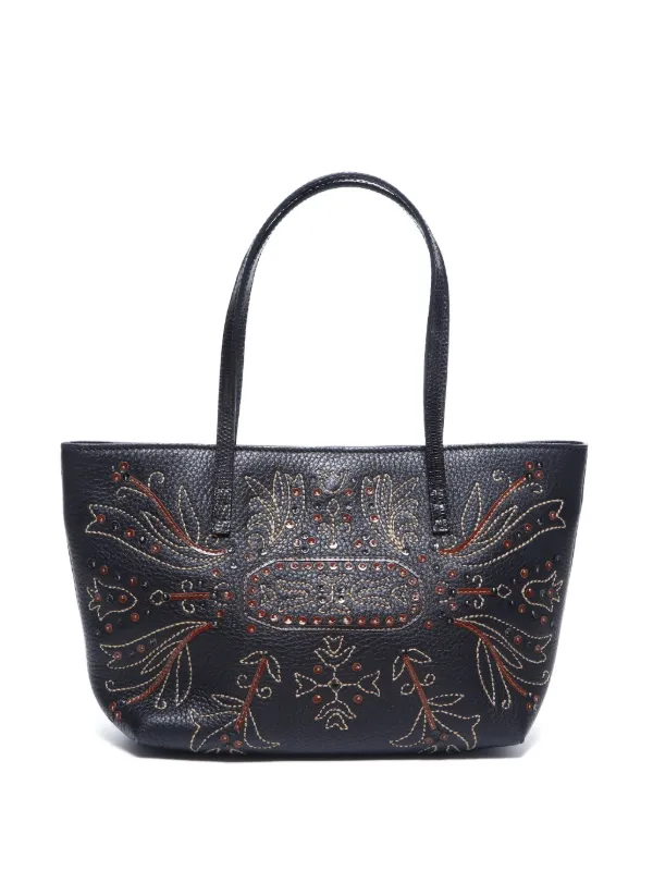 Fendi Pre Owned motif embroidered Tote Bag Farfetch