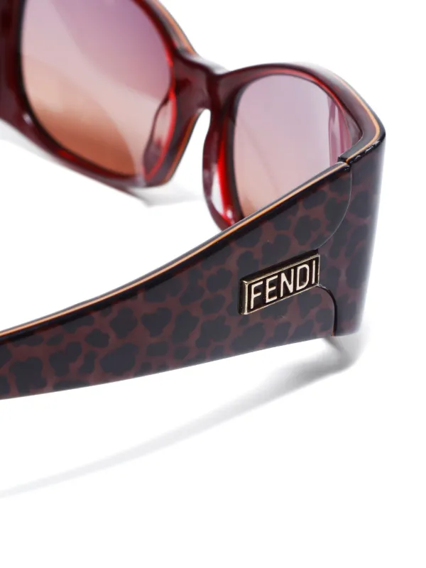 Fendi Pre-Owned オーバルフレーム サングラス | ブラウン | FARFETCH JP