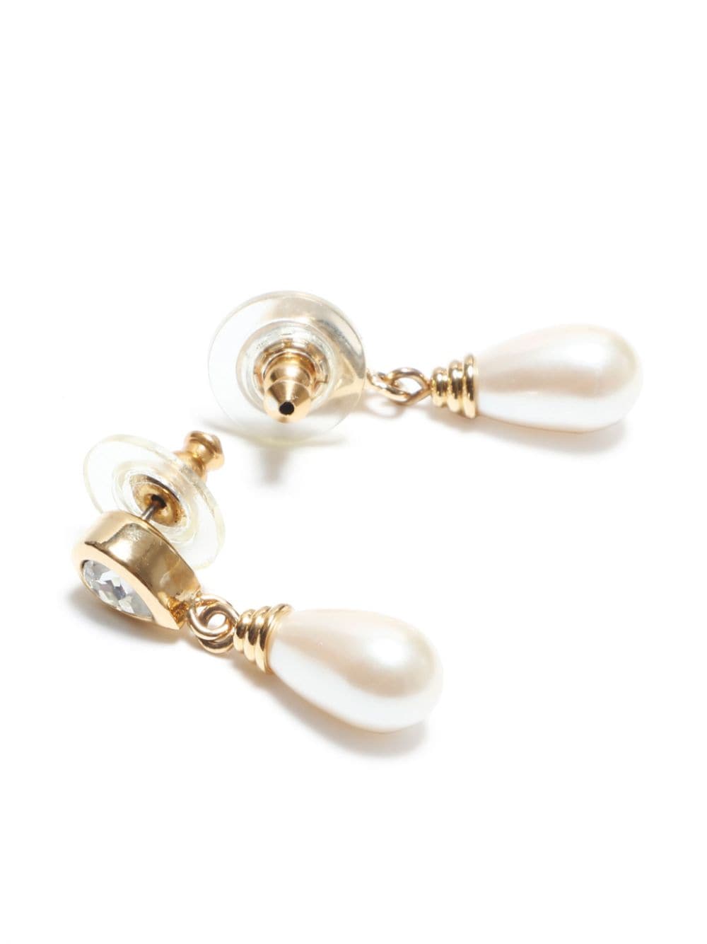 Christian Dior Pre-Owned faux-pearl drop earrings - Goud