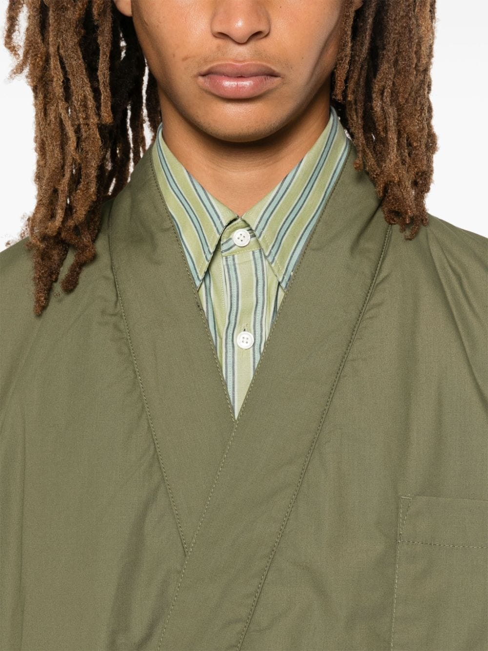 Shop Universal Works Kyoto Jacket In Green