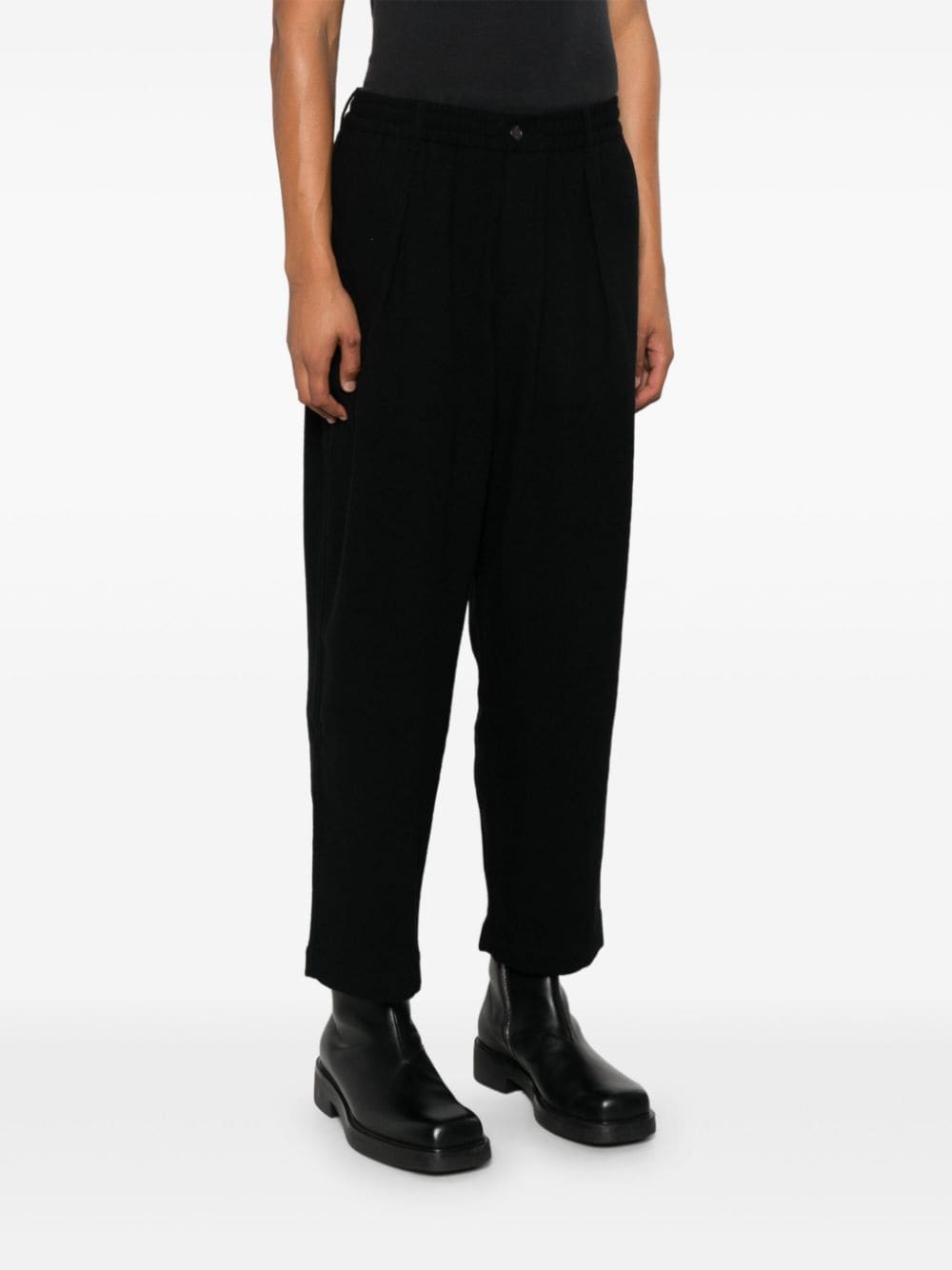 Shop Universal Works Oxford Trousers In Black