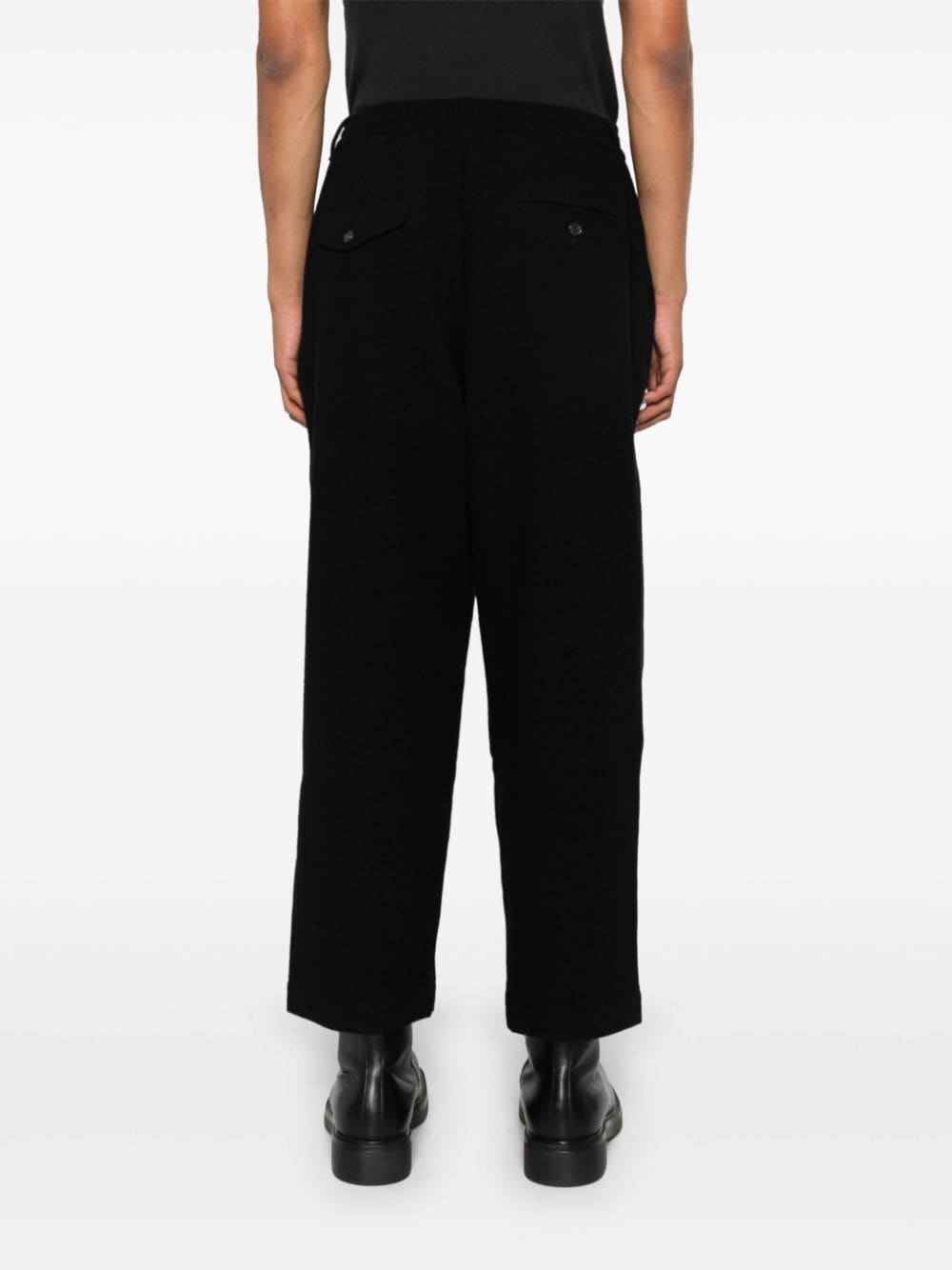 Shop Universal Works Oxford Trousers In Black