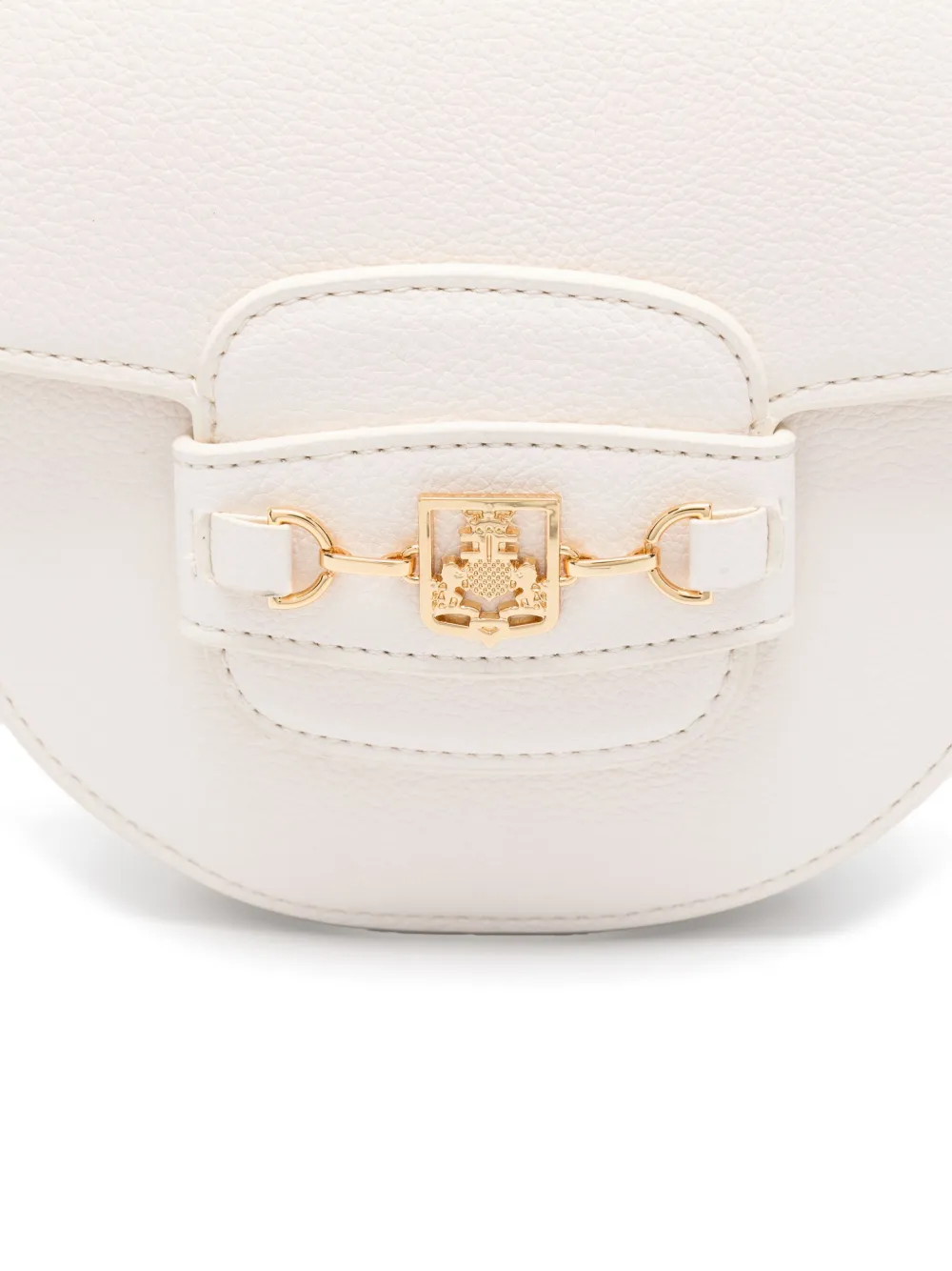 Elisabetta Franchi La Mia Bambina Horsebit crossbodytas met logo Beige