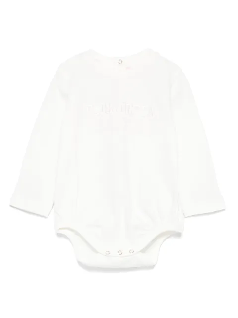 Elisabetta Franchi La Mia Bambina Body com logo bordado