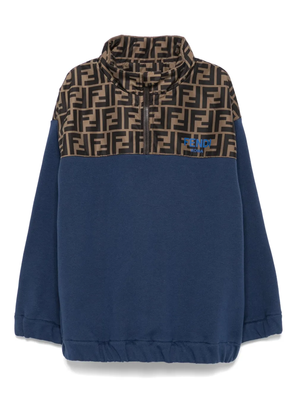 Fendi Kids Sweater met FF-logoprint Blauw