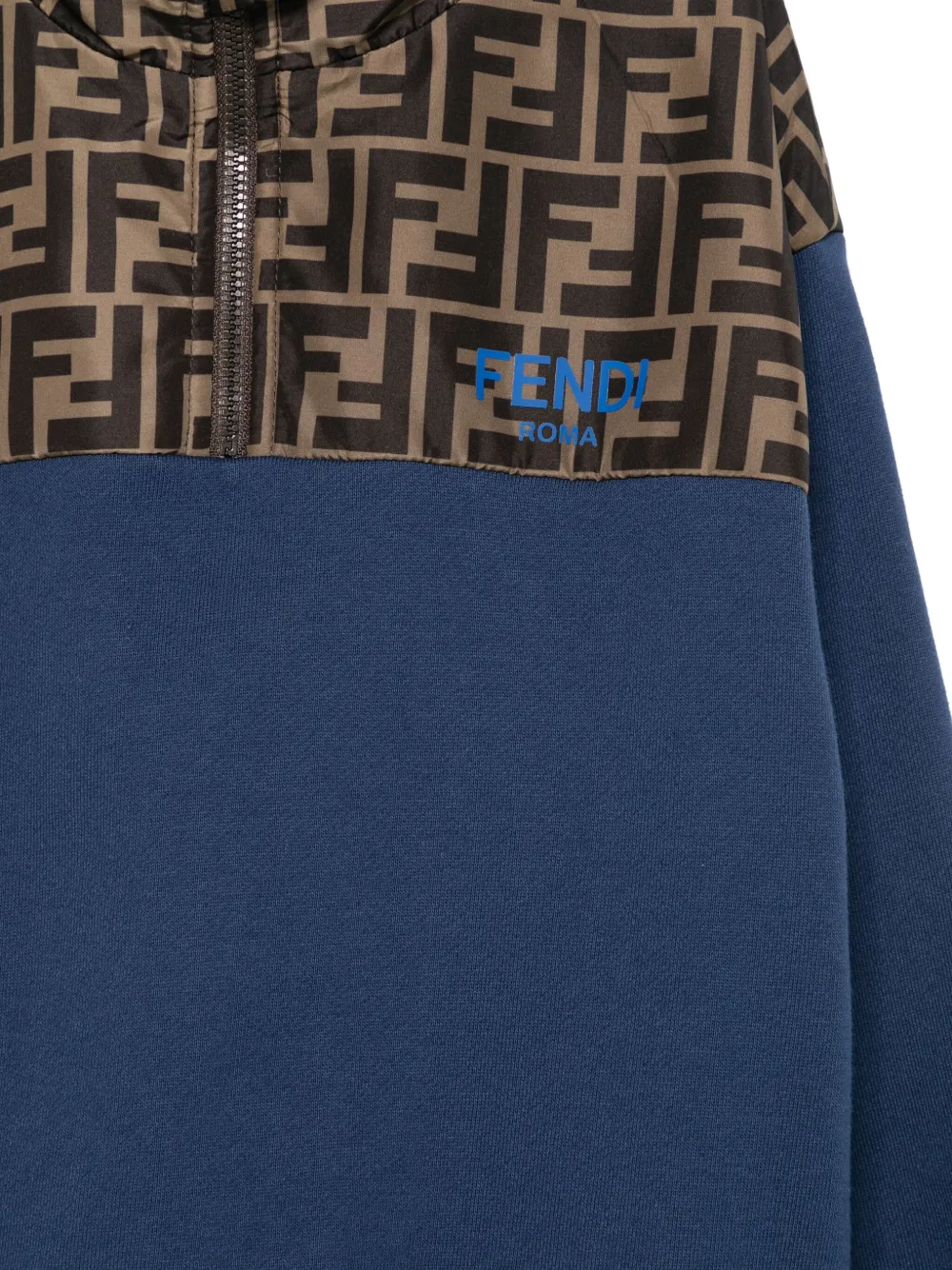 Fendi Kids Sweater met FF-logoprint Blauw