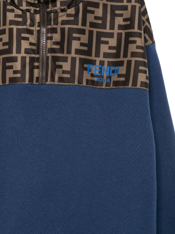 Fendi Kids モノグラム スウェットシャツ | ブルー | FARFETCH JP