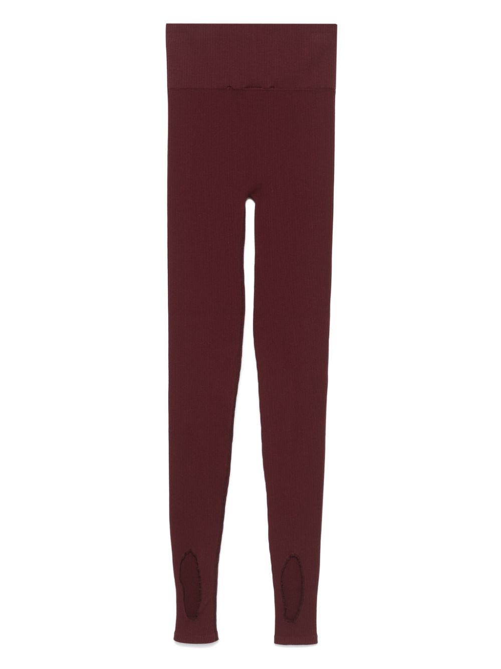 ANDREĀDAMO Geribbelde legging - Rood