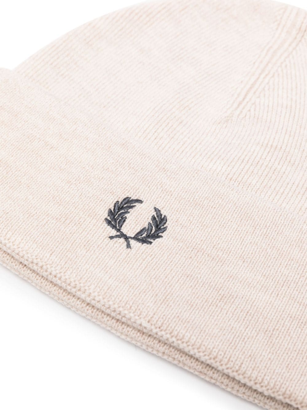 Fred Perry embroidered-logo beanie hat - Beige