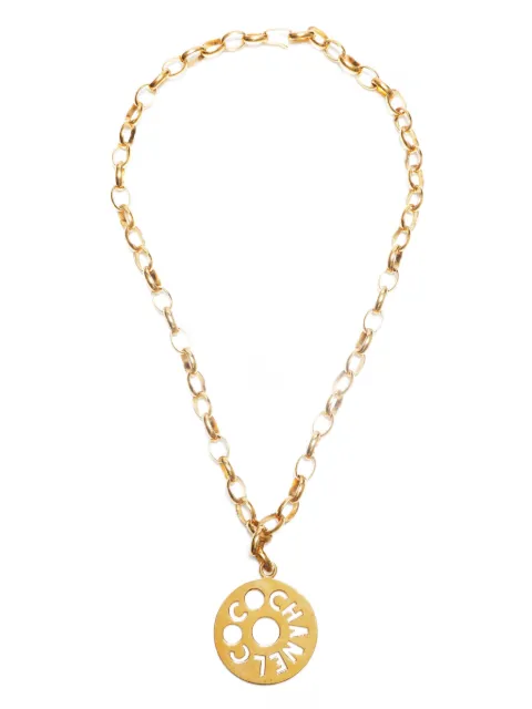 CHANEL Pre-Owned 1990 Jumbo cut-out logo necklace