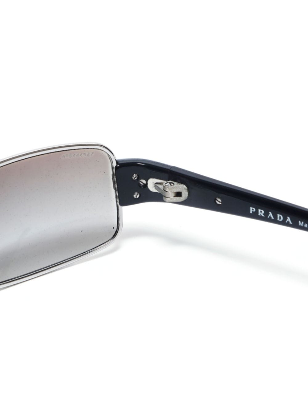 Pre-owned Prada Rectangle-frame Sunglasses In Silver