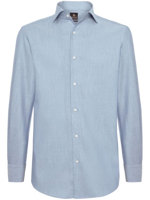 Boggi Milano honeycomb cotton shirt Men