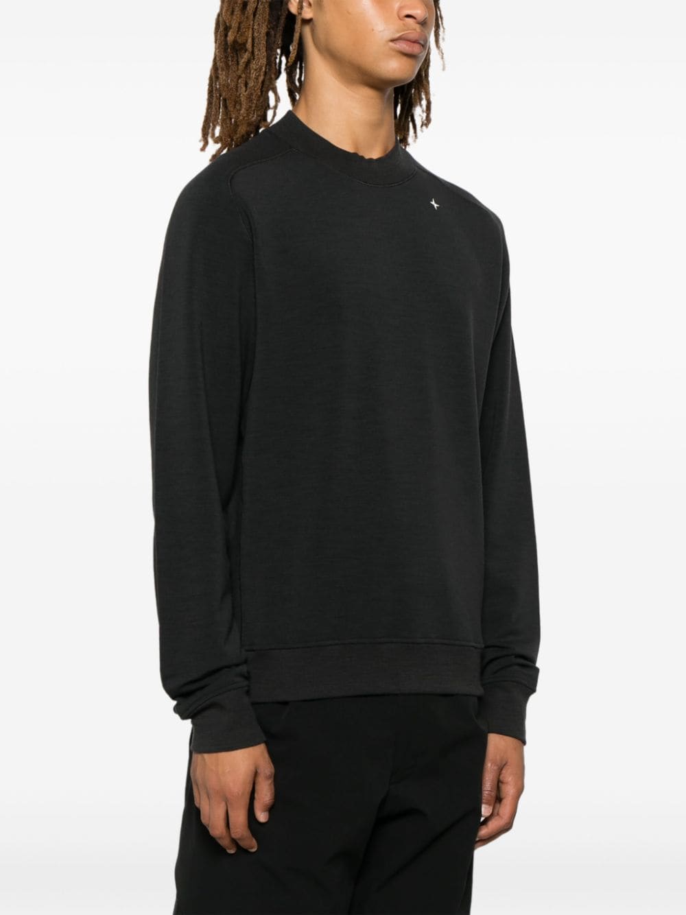 Shop Stone Island Logo-embroidered Sweatshirt In Grey