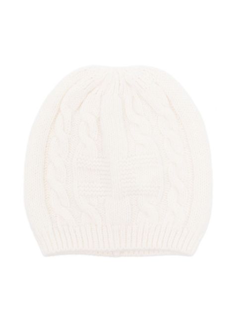 Elisabetta Franchi La Mia Bambina cable-knit beanie hat