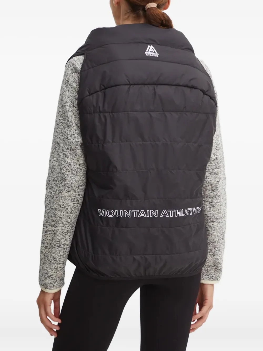 The North Face Mountain Athletics Button Padded Gilet In Black