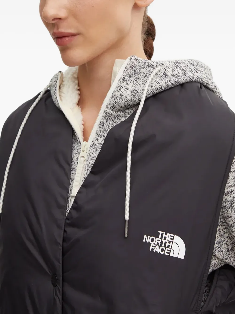 The North Face Mountain Athletics Button Padded Gilet In Black