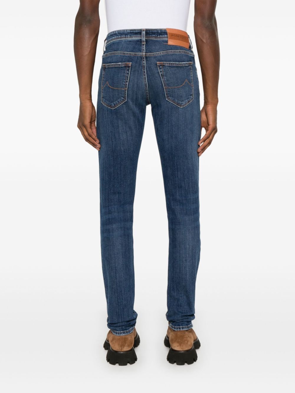 Shop Jacob Cohen Nick Slim Jeans In Blue