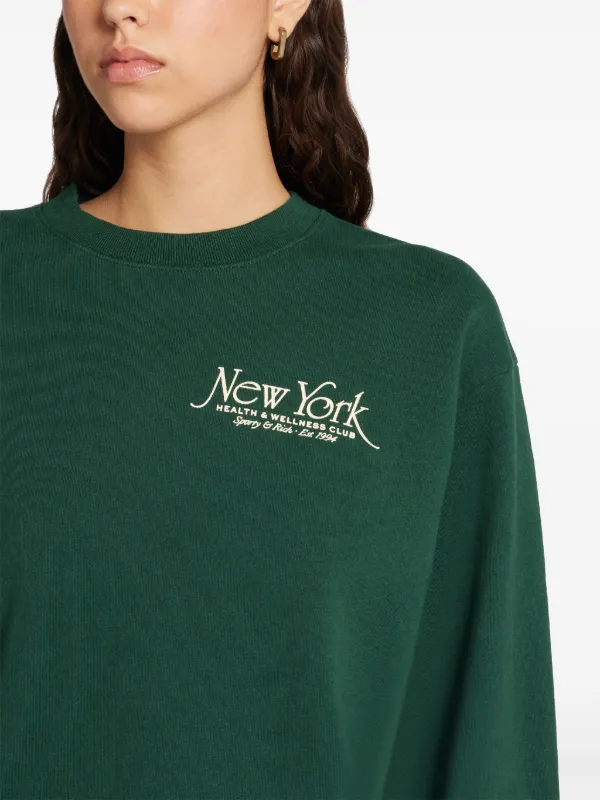 スウェット・トレーナー Sporty & Rich New Health Slogan Print Sweatshirt Forest Gree 25538773_57383022_600.jpg