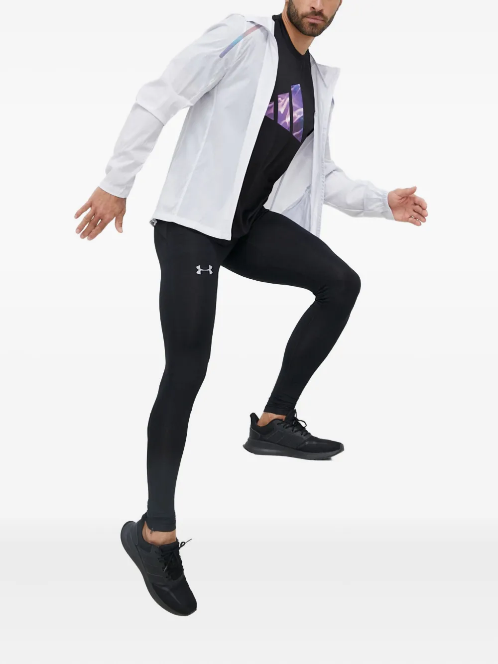 adidas reflective-stripe hooded jacket | Lightweight Jackets | Image 2