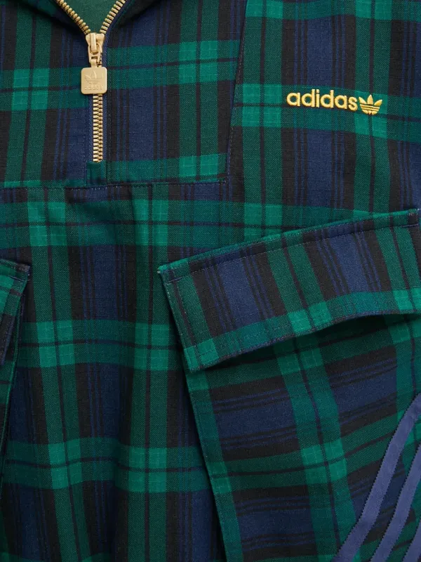 Adidas チェック フーデッドジャケット | グリーン | FARFETCH JP
