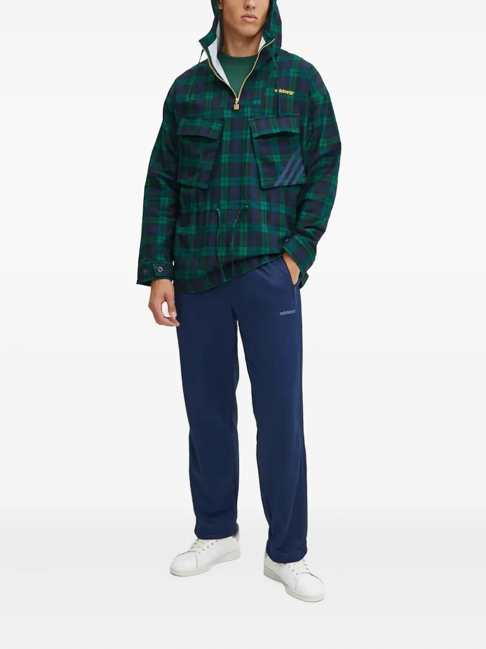 adidas plaidpattern hooded jacket | Sport Jackets & Windbreakers | Image 2