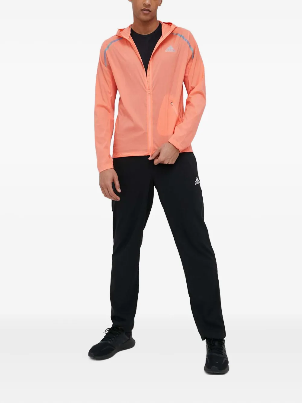 adidas reflective-stripe hooded jacket | Sport Jackets & Windbreakers | Image 2
